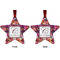 Abstract Music Metal Star Ornament - Front and Back
