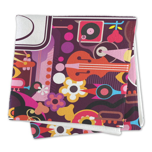 Abstract Music Microfiber Dish Rag - FOLDED (square)