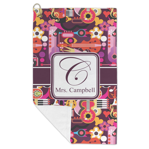 Abstract Music Microfiber Golf Towels - FOLD