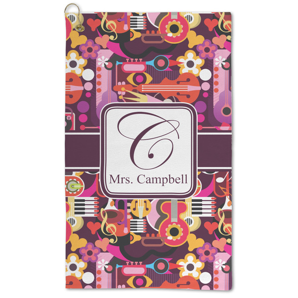 Custom Abstract Music Microfiber Golf Towel (Personalized)