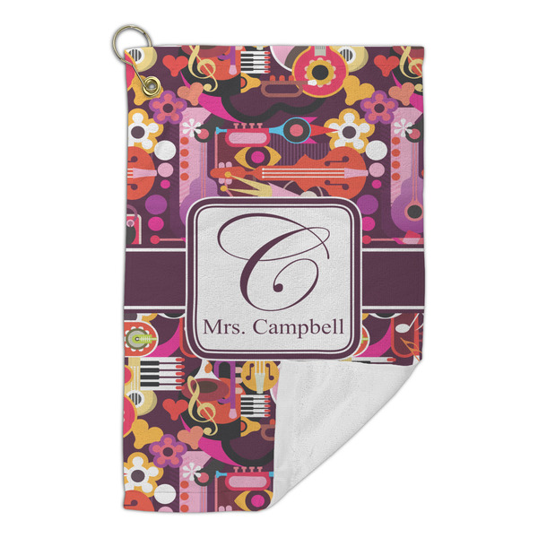 Abstract Music Microfiber Golf Towels Small - FRONT FOLDED