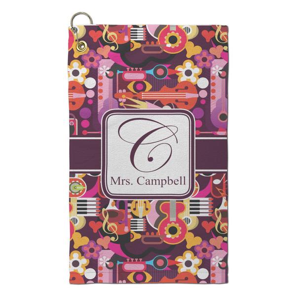 Custom Abstract Music Microfiber Golf Towel - Small (Personalized)