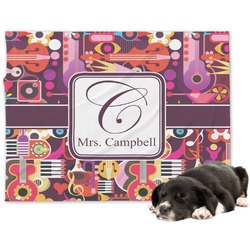 Abstract Music Dog Blanket - Large (Personalized)