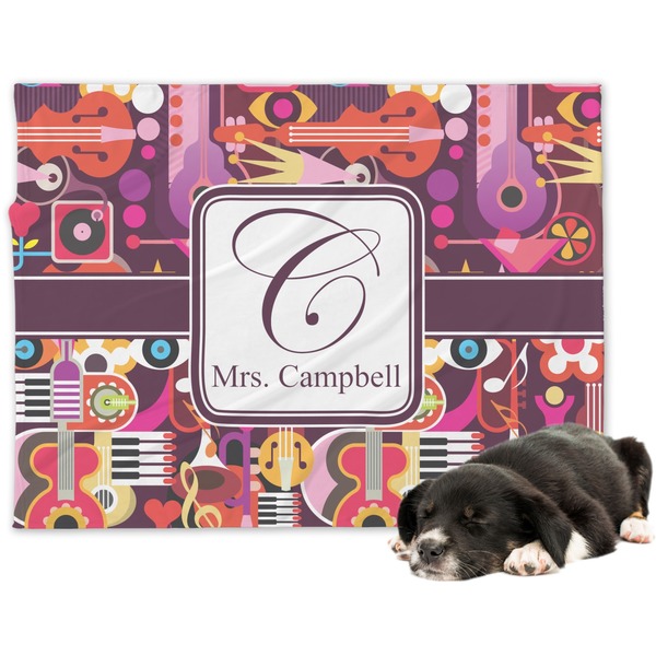 Custom Abstract Music Dog Blanket - Regular (Personalized)