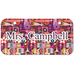 Abstract Music Mini/Bicycle License Plate (2 Holes) (Personalized)