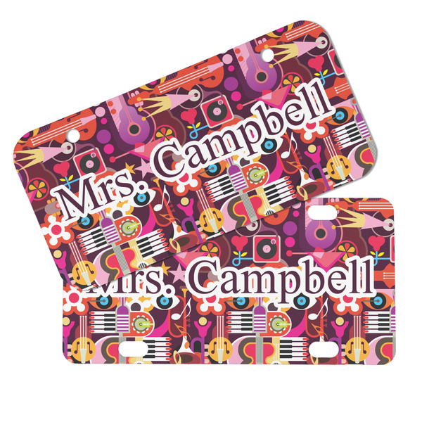 Abstract Music Mini License Plates - MAIN (4 and 2 Holes)