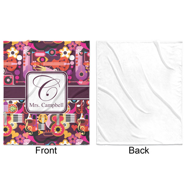 Abstract Music Minky Blanket - 50"x60" - Single Sided - Front & Back