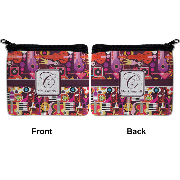 Abstract Music Neoprene Coin Purse - Front & Back (APPROVAL)