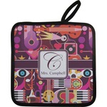 Abstract Music Pot Holder w/ Name and Initial