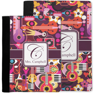 Abstract Music Notebook Padfolio w/ Name and Initial