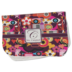 Abstract Music Burp Cloth - Fleece w/ Name and Initial
