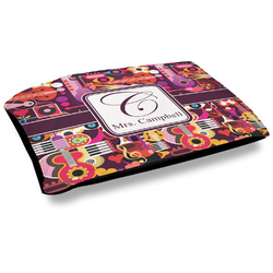 Abstract Music Dog Bed w/ Name and Initial