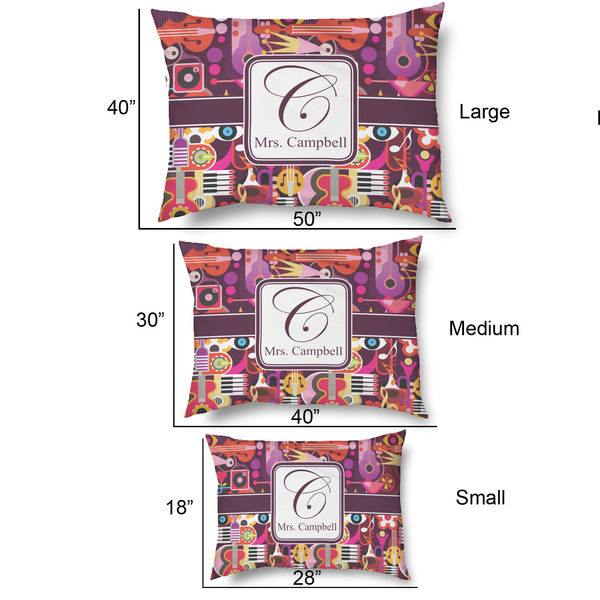 Abstract Music Outdoor Dog Beds - SIZE CHART