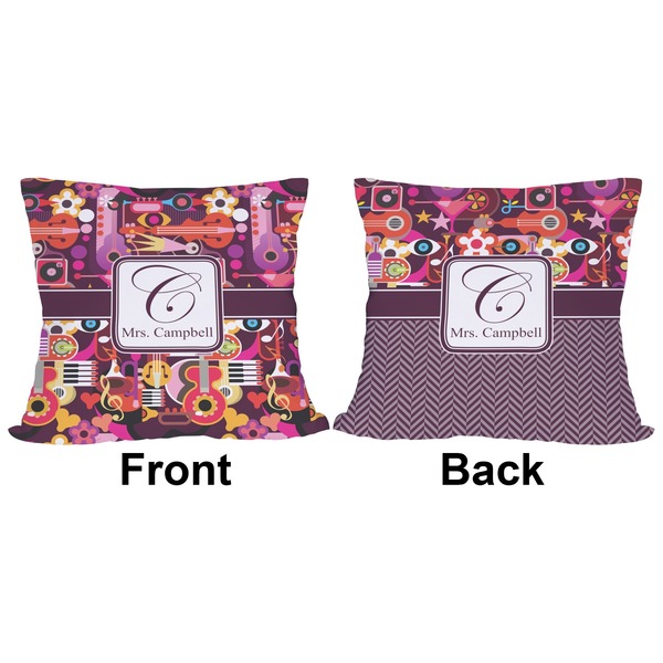 Abstract Music Outdoor Pillow - 18x18
