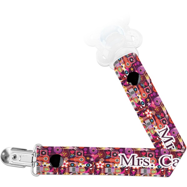 Custom Abstract Music Pacifier Clip (Personalized)