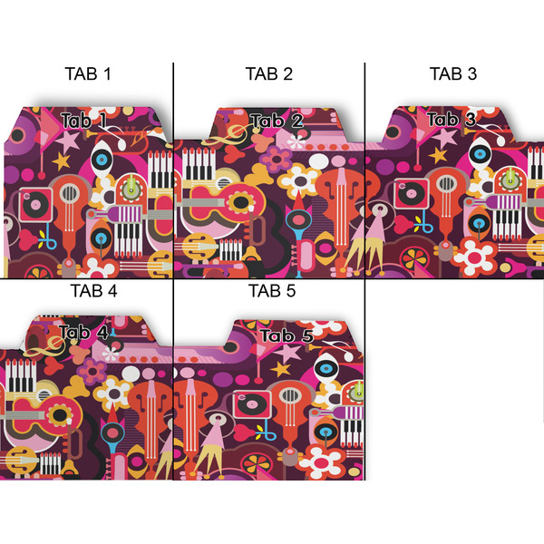 Abstract Music Page Dividers - Set of 5 - Approval