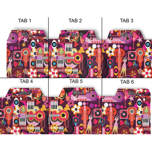 Abstract Music Page Dividers - Set of 6 - Approval