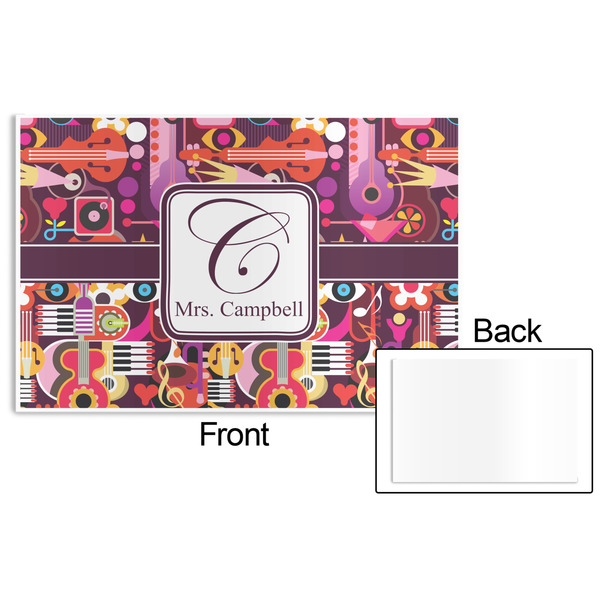 Abstract Music Disposable Paper Placemat - Front & Back