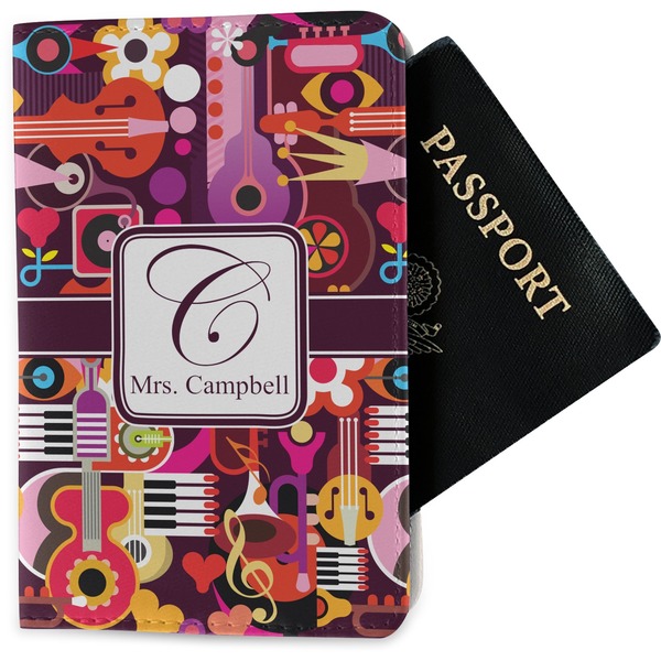 Custom Abstract Music Passport Holder - Fabric (Personalized)