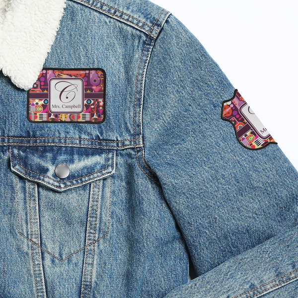 Abstract Music Patches Lifestyle Jean Jacket Detail