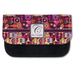 Abstract Music Canvas Pencil Case w/ Name and Initial
