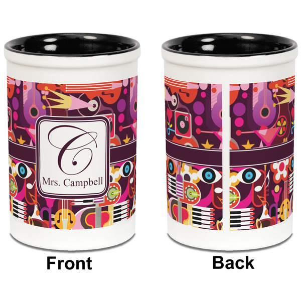 Abstract Music Pencil Holder - Black - approval