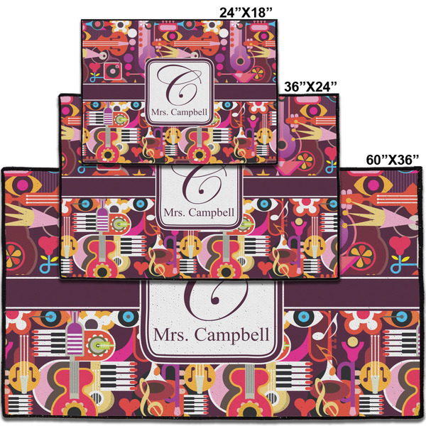 Abstract Music Personalized Door Mat - Group Parent IMF