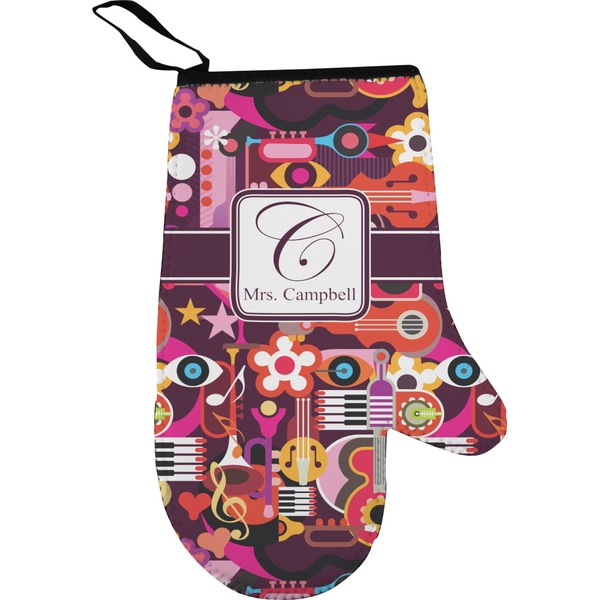 Custom Abstract Music Oven Mitt (Personalized)