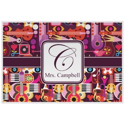 Abstract Music Laminated Placemat w/ Name and Initial