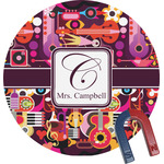 Abstract Music Round Fridge Magnet (Personalized)