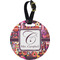 Abstract Music Plastic Luggage Tag - Round (Personalized)