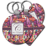 Abstract Music Plastic Keychain (Personalized)
