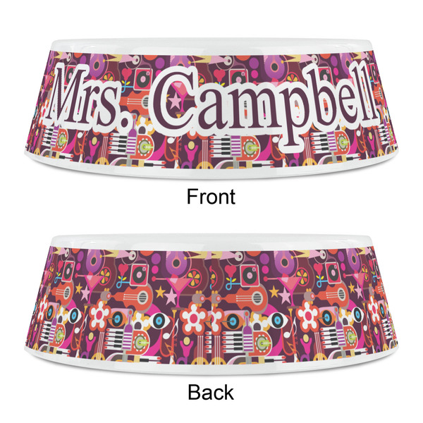 Abstract Music Plastic Pet Bowls - Small - APPROVAL