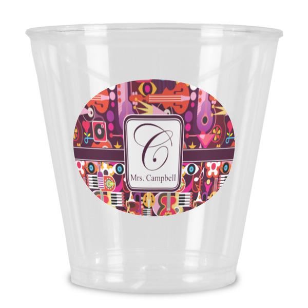 Custom Abstract Music Plastic Shot Glass (Personalized)