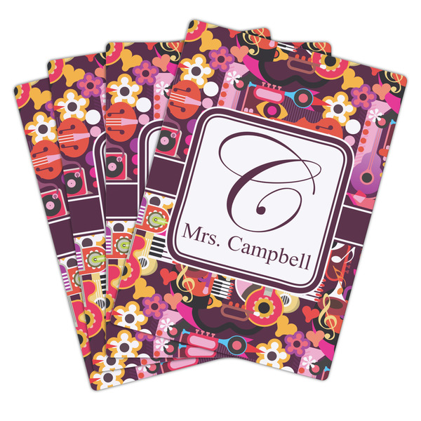 Abstract Music Playing Cards - Hand Back View