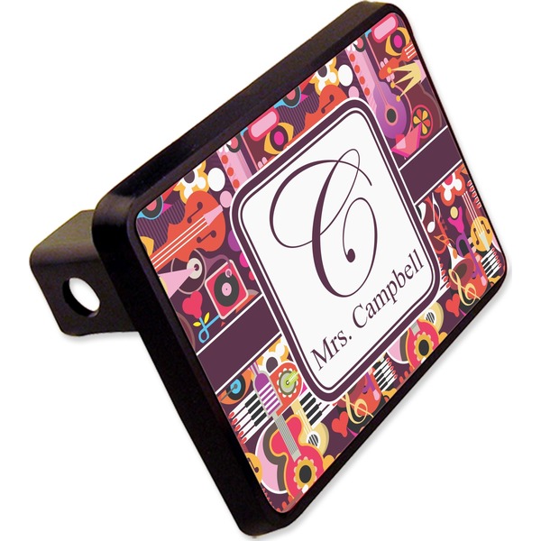 Custom Abstract Music Rectangular Trailer Hitch Cover - 2" (Personalized)