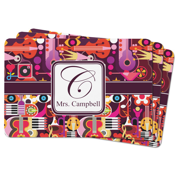 Abstract Music Rectangular Fridge Magnet - THREE