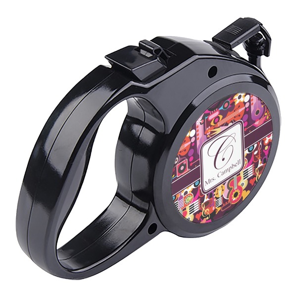 Abstract Music Retractable Dog Leash - Angle