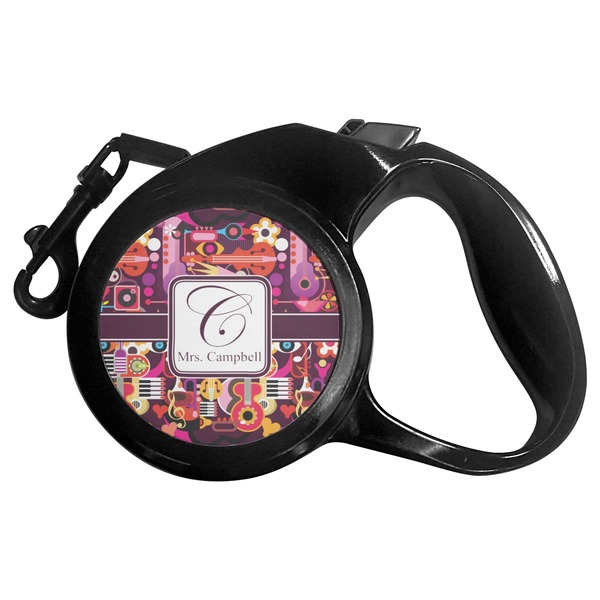Custom Abstract Music Retractable Dog Leash (Personalized)