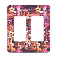 Abstract Music Rocker Style Light Switch Cover - Two Switch