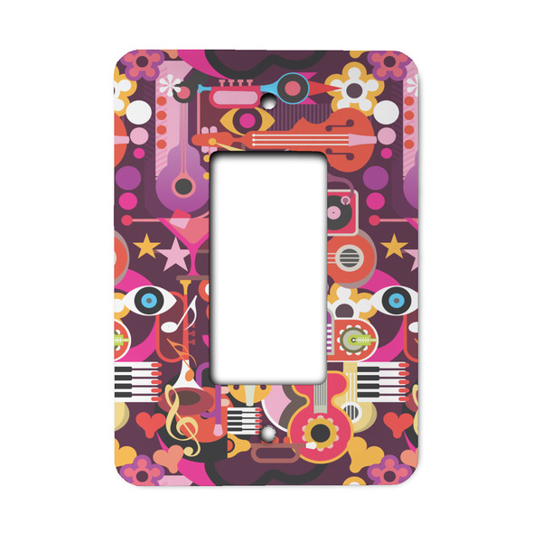Custom Abstract Music Rocker Style Light Switch Cover - Single Switch