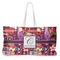 Abstract Music Large Rope Tote Bag - Front View
