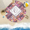 Abstract Music Round Beach Towel Lifestyle