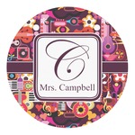 Abstract Music Round Decal - Medium (Personalized)