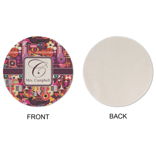 Abstract Music Round Linen Placemats - APPROVAL (single sided)