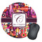 Abstract Music Round Mouse Pad