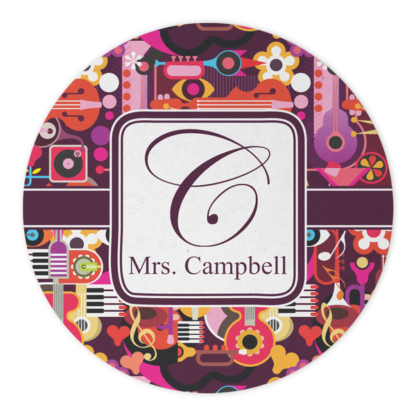 Abstract Music Round Paper Coaster - Approval