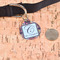 Abstract Music Round Pet ID Tag - Large - In Context