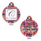 Abstract Music Round Pet Tag - Front & Back