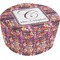 Abstract Music Round Pouf Ottoman (Top)